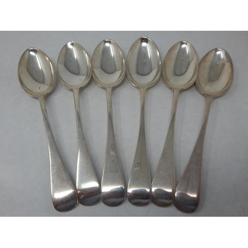 127 - 6 x Silver Dessert Spoons Hallmarked Sheffield 1900 by John Round: Length 17.5cm: Weight 239g