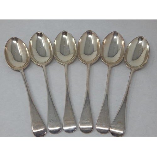 129 - 6 x Silver Dessert Spoons Hallmarked London 1893 by Charles Boyton: Length 17.5cm: Weight 306g