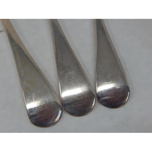 133 - 3 x Silver Serving Spoons Hallmarked Sheffield 1926 by George Howson: Length 22cm: Weight 222g