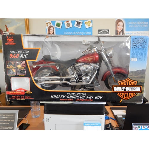 275 - Large Fully Functional Radio Controlled Model of a Harley Davidson Fat Boy. Real Sounds, Forward Dri... 