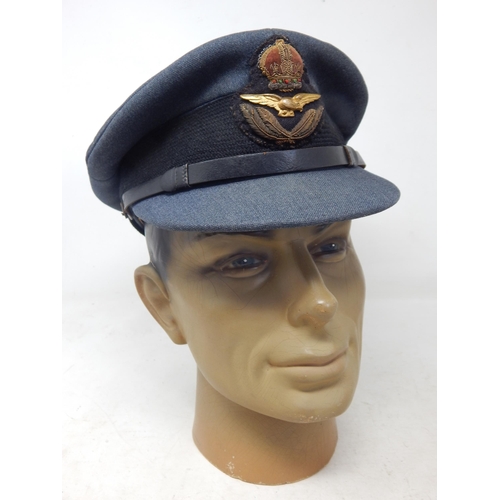 285 - RAF Officer’s peaked cap with King’s Crown insignia