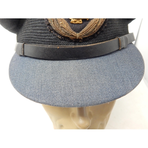 285 - RAF Officer’s peaked cap with King’s Crown insignia