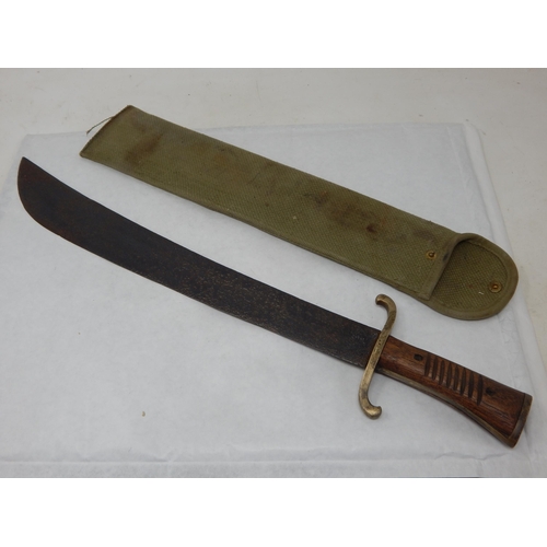 288 - German Luftwaffe survival machete. Rare machete in semi-relic condition recovered from a crash site ... 