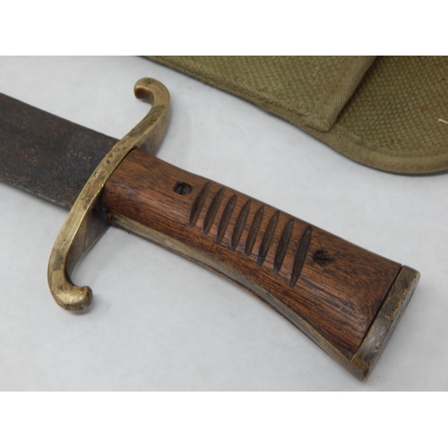 288 - German Luftwaffe survival machete. Rare machete in semi-relic condition recovered from a crash site ... 