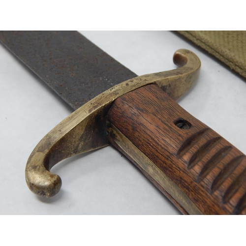 288 - German Luftwaffe survival machete. Rare machete in semi-relic condition recovered from a crash site ... 