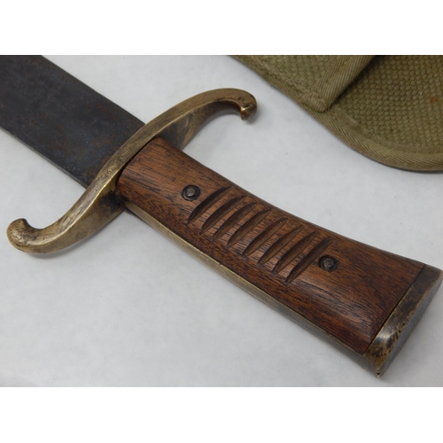 288 - German Luftwaffe survival machete. Rare machete in semi-relic condition recovered from a crash site ... 