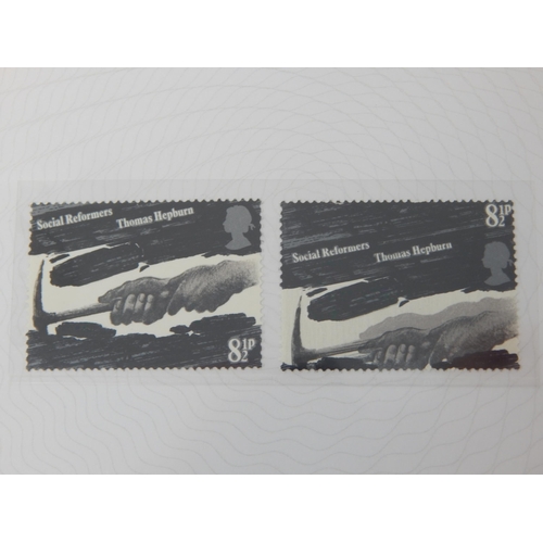 885 - The 1976 Social Reformers 81/2p Perforation Shift Stamp error in Westminster folder with Certificate... 