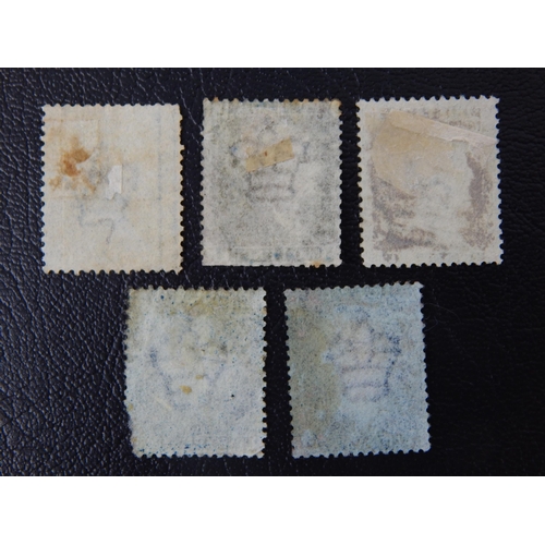 44 - GB QV 1858-76 wmk large crown, plate 14, 2d blue,plates 20-40 7,8,9,14 & 15 SG45/46 good to fine use... 