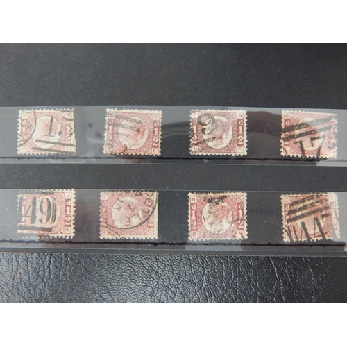 61 - GB QV 1870-79, 1/2d rose, plates 3,4,5,6,10,12,13 & 14. SG49 good to FU, coupe of blunt perfs (cat£2... 