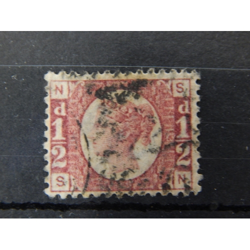 61 - GB QV 1870-79, 1/2d rose, plates 3,4,5,6,10,12,13 & 14. SG49 good to FU, coupe of blunt perfs (cat£2... 