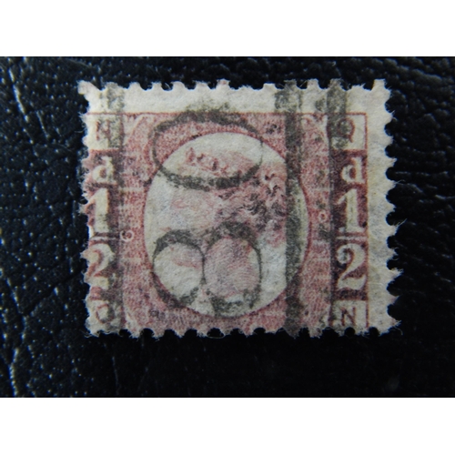 64 - GB QV 1/2d rose-red, plate 6, used SG48/49 wmk inverted