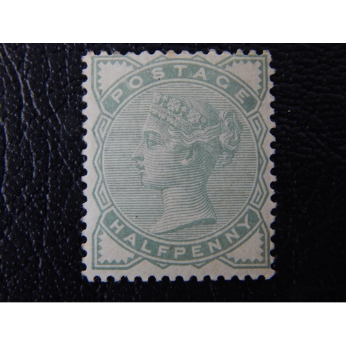 66 - GB QV SG164 1/2d Dee green MM 1880-1881, wmk 49 Imperial Crown Mounted Mint