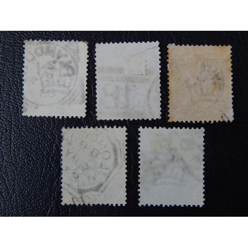 94 - GB QV 1880-1881 1/2d deep green to 2d pale rose, including 1/2d pale green SG164/168 FU (cat £240)