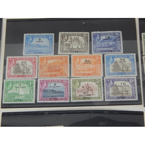 116 - A selection of 58 stamps from Aden. Some unmounted mint but mostly mint hinged