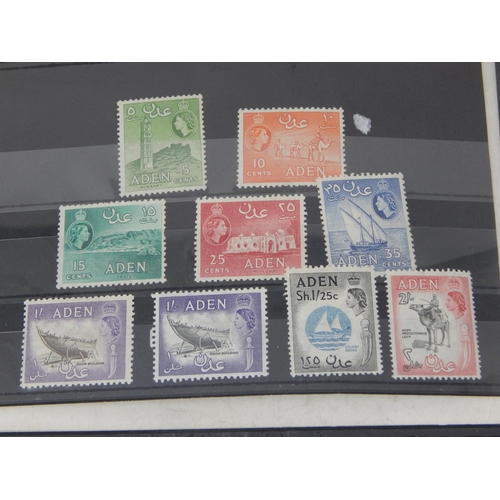 116 - A selection of 58 stamps from Aden. Some unmounted mint but mostly mint hinged