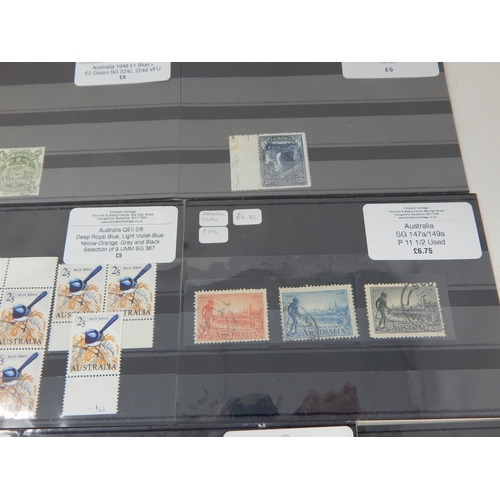 120 - A stunning collection of stamps from Australia. Some used and some mint hinged.