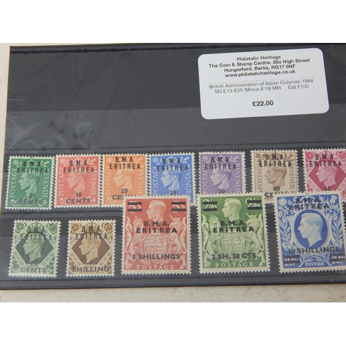 126 - A lot of 32 stamps from British Occupation of Italian Colonies