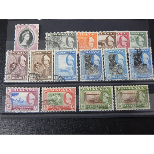 211 - Malaysia States-Trengganu 1953& 1957 sets, all shades