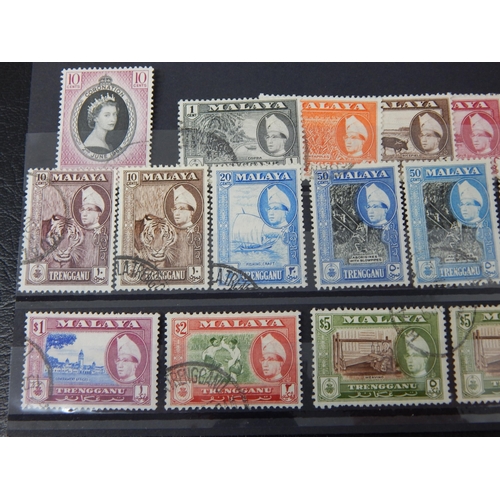 211 - Malaysia States-Trengganu 1953& 1957 sets, all shades