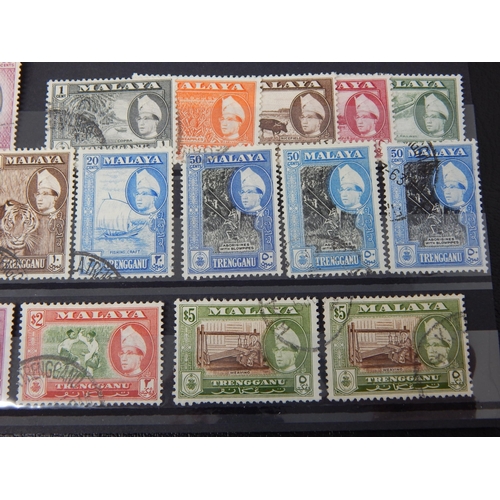 211 - Malaysia States-Trengganu 1953& 1957 sets, all shades