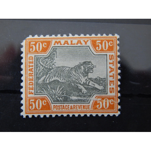 214 - Malaysia Federated Malay States 50C grey & orange SG47 MVLH