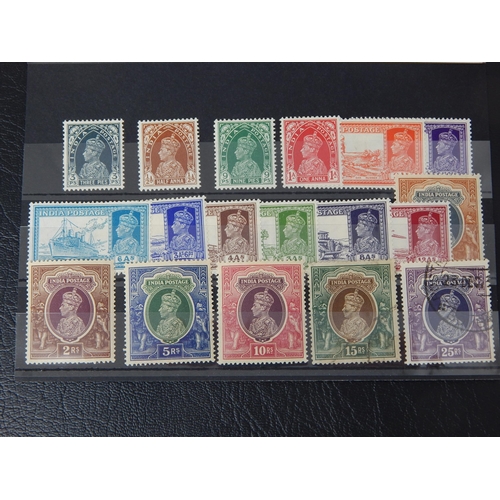 355 - India 1937 SG 247/64 set of 18 UMM (top 2 values VFU) (cat £390).