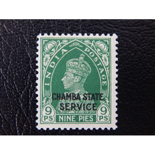 402 - INDIA - INDIAN COVENTION STATES SG 066 9P GREEN MH (CAT £50)