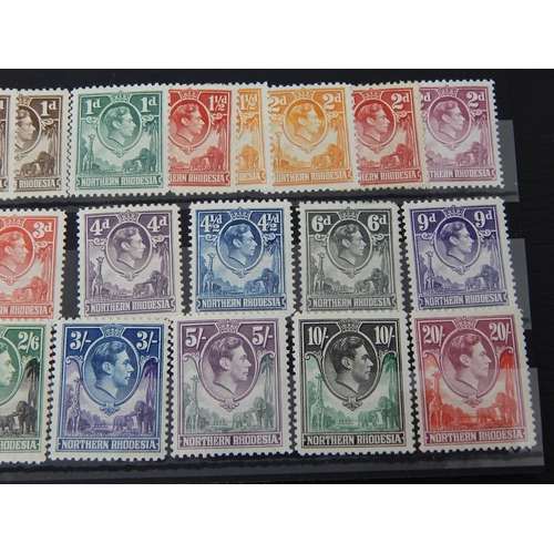 404 - Northern Rhodesia KGVI 1938 SG 25/45 MH (cat £250)