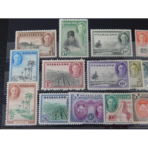 406 - Nyasaland 1945 SG144/157 set of 14 MH (cat £85)