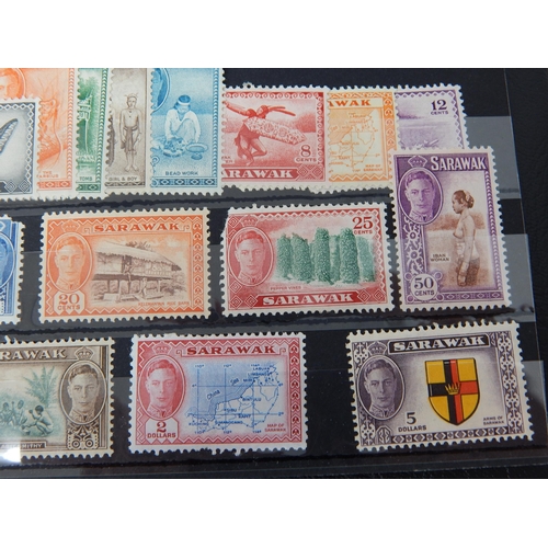 449 - Sarawak 1950 SG 171/185 set of 15 MH/UMM ( faults to a couple of low values)(cat £120).