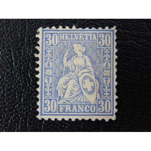 473 - SWITZERLAND 30C BLUE 186 SG 65A ULTRAMARINE MH.