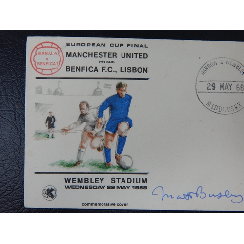 300 - European Cup Final Manchester United vs Benfica FC; Lisbon Cover dated 29 May 1968 signed by Matt Bu... 