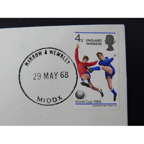 301 - European Cup Final Manchester United vs Benfica FC; Lisbon Cover dated 29 May 1968 signed by Bobby C... 