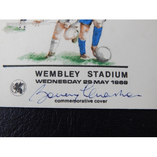 301 - European Cup Final Manchester United vs Benfica FC; Lisbon Cover dated 29 May 1968 signed by Bobby C... 