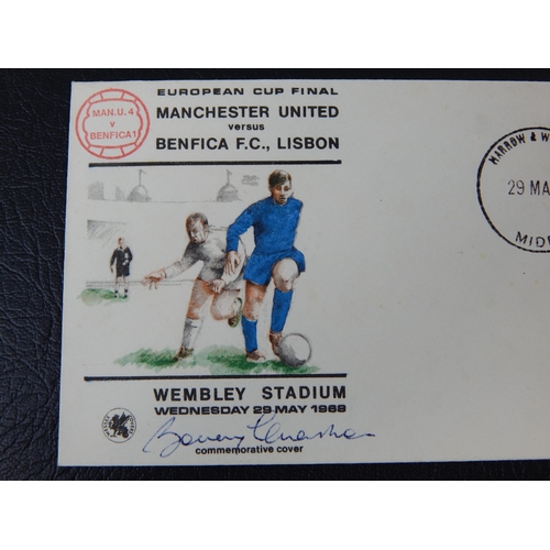 301 - European Cup Final Manchester United vs Benfica FC; Lisbon Cover dated 29 May 1968 signed by Bobby C... 