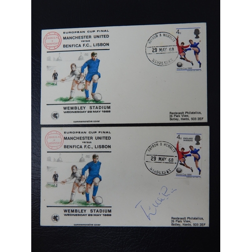 302 - A pair of European Cup Final Manchester United vs Benfica FC; Lisbon Covers dated 29 May 1968 one si... 