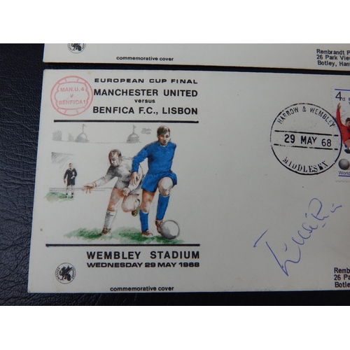 302 - A pair of European Cup Final Manchester United vs Benfica FC; Lisbon Covers dated 29 May 1968 one si... 