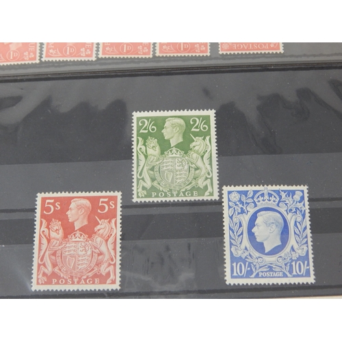 304 - Superb selection of GB KGVI Stamps all UMM to high values housed on 9 x stockcards