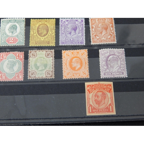 305 - Small group of UMM QV, KEVII and KGV stamps housed on stock card