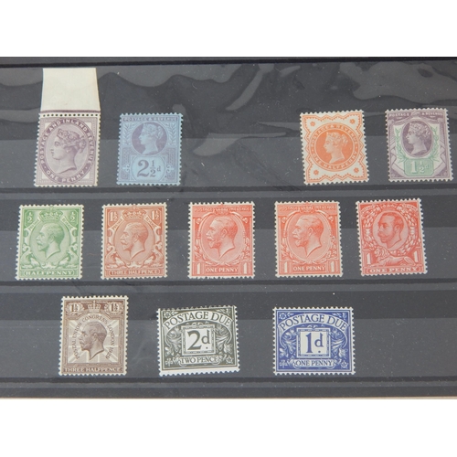 306 - Selection of GB QV, KGV and KGVI Mint stamps housed on 4 stockcards