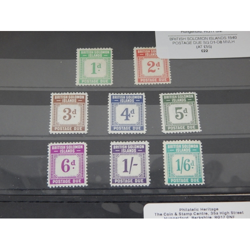 130 - Stamps from British Levant and British Solomon Islands, various states from UMM to VFU