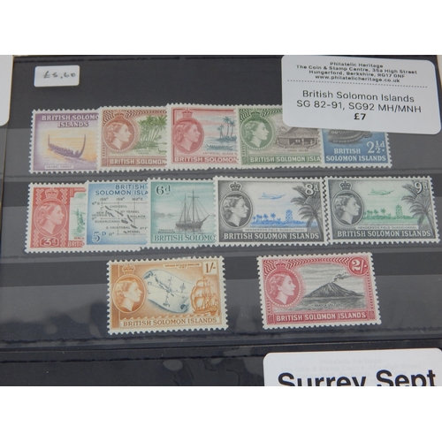 130 - Stamps from British Levant and British Solomon Islands, various states from UMM to VFU