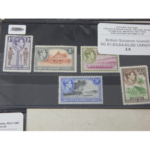 130 - Stamps from British Levant and British Solomon Islands, various states from UMM to VFU