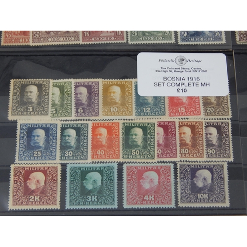 139 - A small but fine lot of Bosnian stamps from 1904 to 1916. VFU & Mint hinged