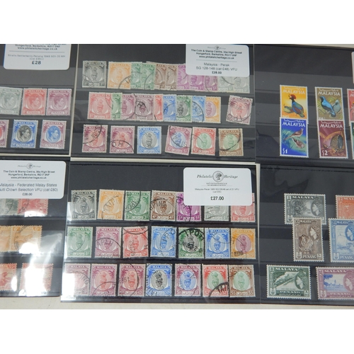 148 - A great lot of stamps from Malaysia – various states. Also includes SG 165/166 MH