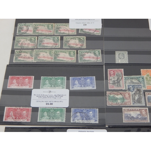 166 - Another fine grouping of Ceylon stamps. Various dates and conditions.