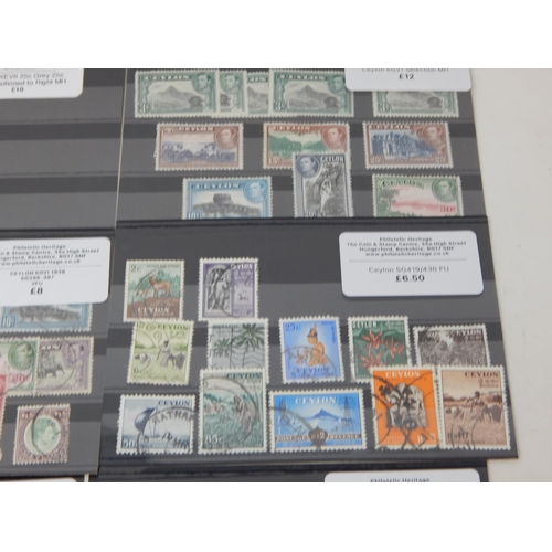 166 - Another fine grouping of Ceylon stamps. Various dates and conditions.