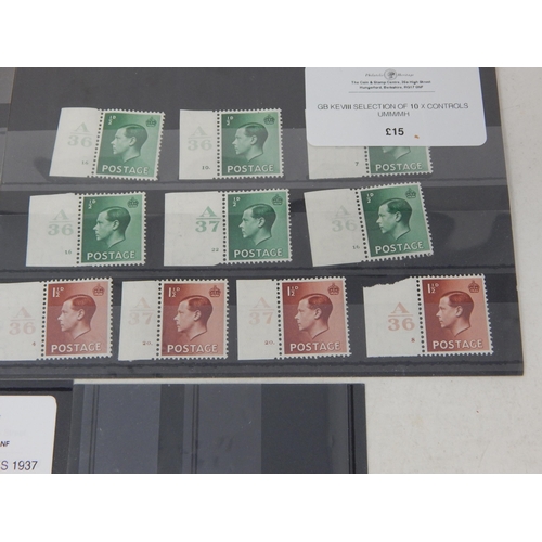 194 - KEVIII selection of stamps including 1 1/2d advertising booklet pane.