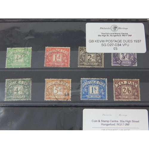 194 - KEVIII selection of stamps including 1 1/2d advertising booklet pane.