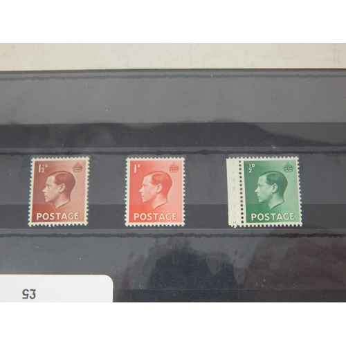 194 - KEVIII selection of stamps including 1 1/2d advertising booklet pane.